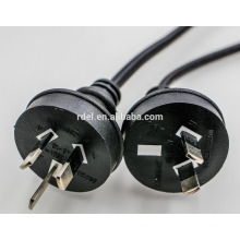 Black Australia New Zealand 2-poliger Stecker isoliert SAA Power Cable